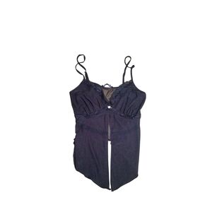 Black Lace Trim Camisole Top Mixed Threads Size Small Nwt